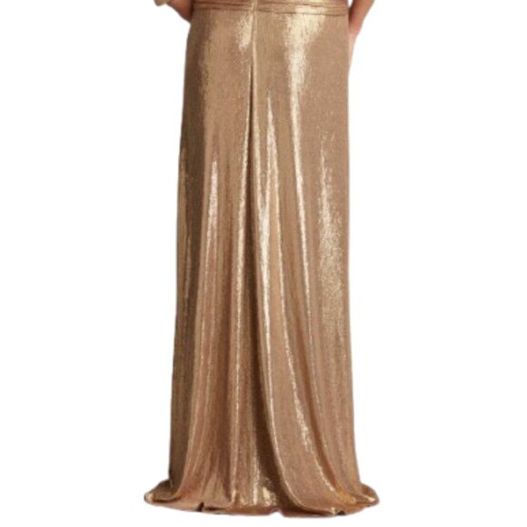 SALE NWT Tadashi Shoji BSJ24131L Metallic Mother of the Bride Gold Dust Size M - Picture 4 of 6